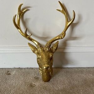 Gold faux deer head